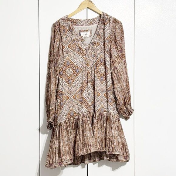 Anthropologie Sabia Flounced Tunic Mini Dress Size S - Picture 5 of 6